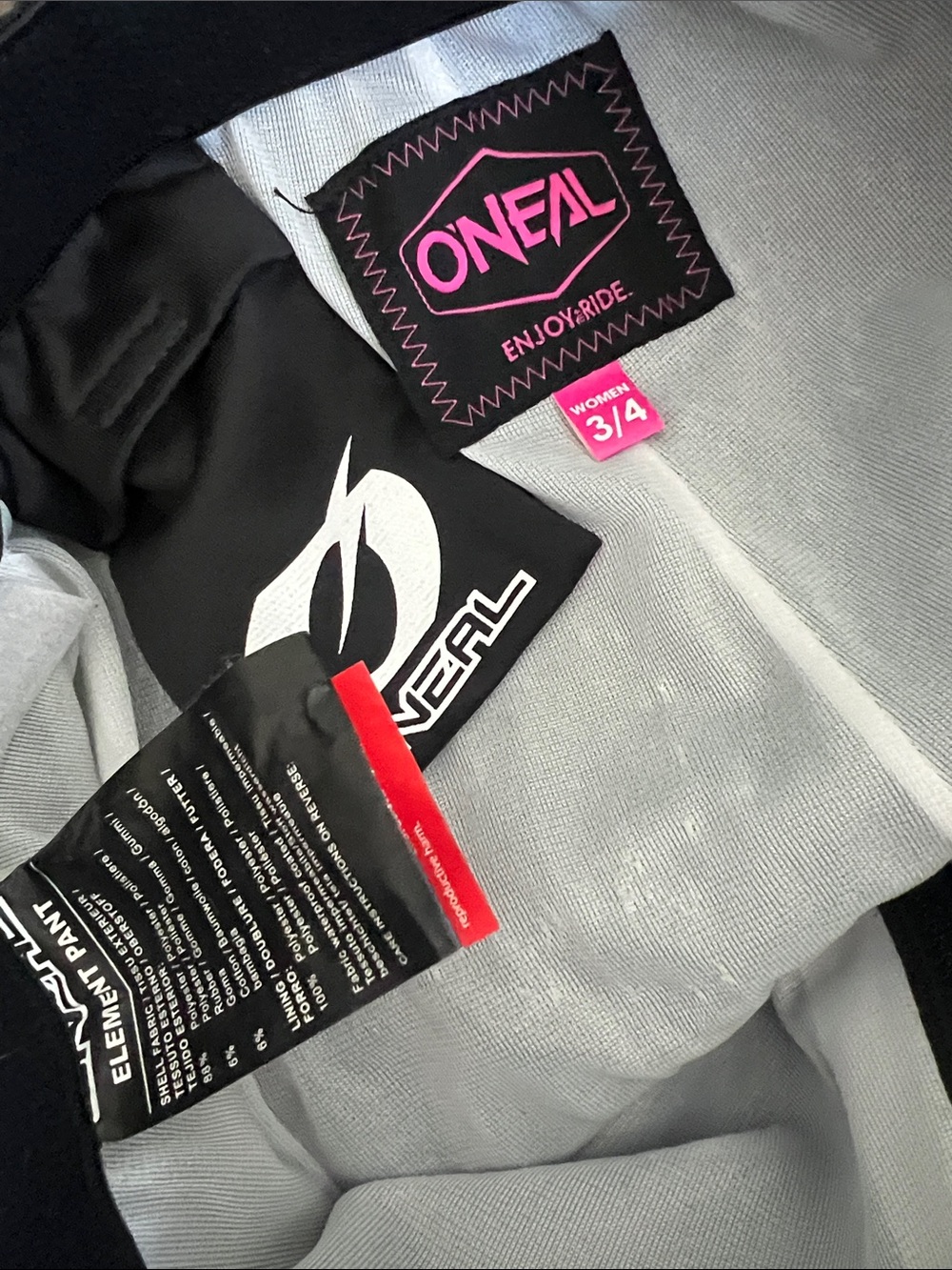 O'NEAL Women's Element Classic Pants Black/Black motocross / dirt bike size 3/4 - Picture 3 of 8